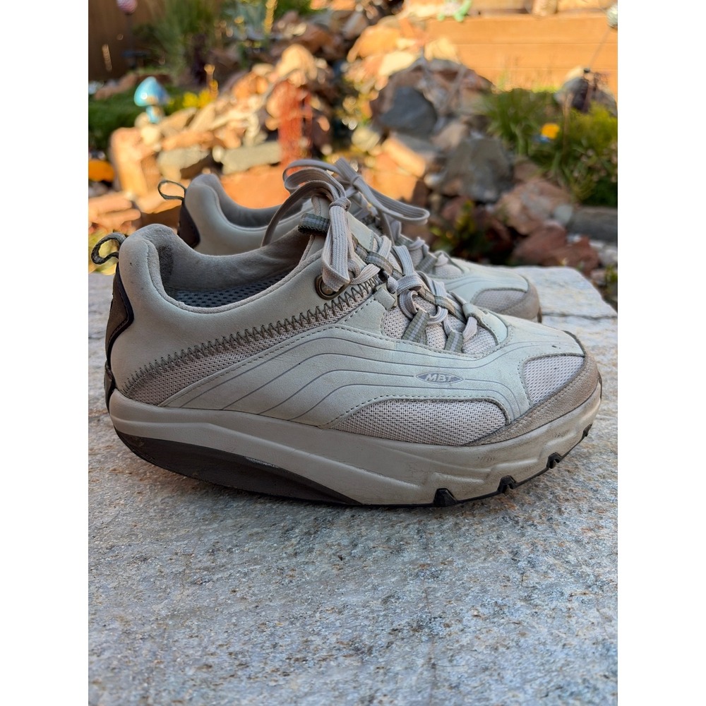 MBT Chapa Physiological Rocker Sole Shoes Beige Tan Sneakers Womens 7.5